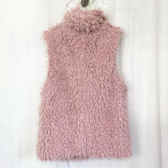 ZARA Kids pink faux fur fuzzy Barbiecore vest 13-14 - Picture 3 of 7
